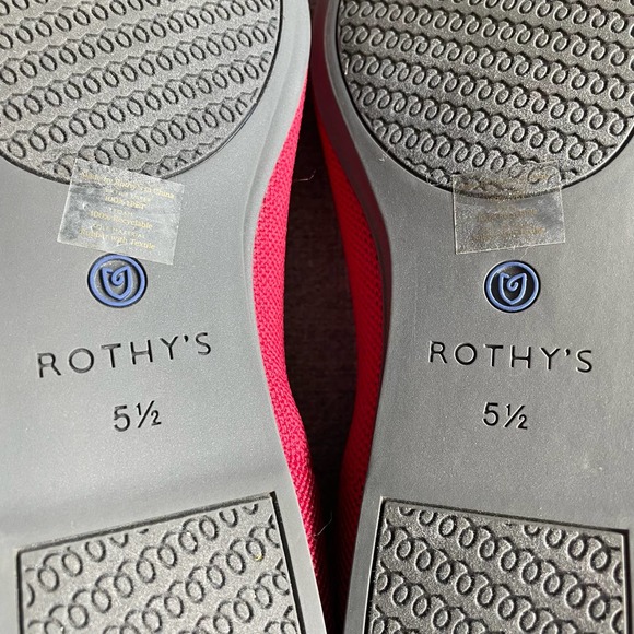 Rothy's The Flat in Red Cherry Round Toes Casual Flat Comfy Women's 5.5 - Picture 10 of 14